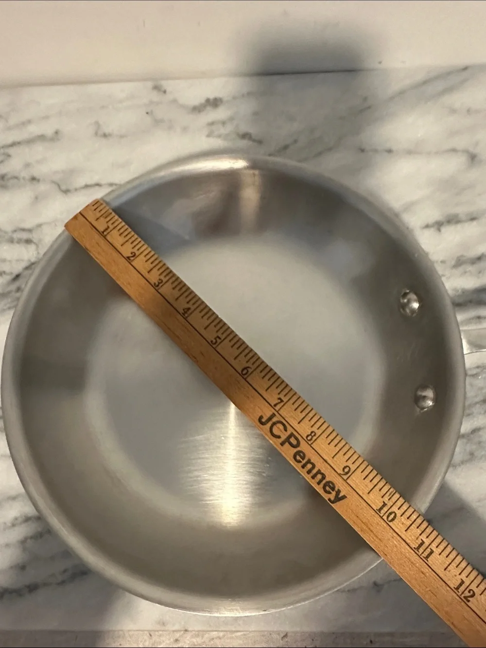 All Clad brushed Stainless Steel Frying Pan 10.5” long handle